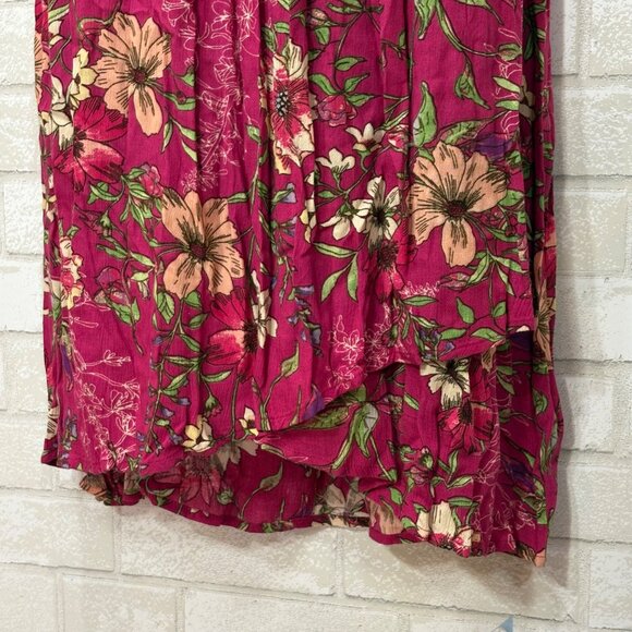 Sofia Floral‎ Fairy Wrap Dress Large Cottage Peasant Ethereal Victorian Feminine - Picture 5 of 12